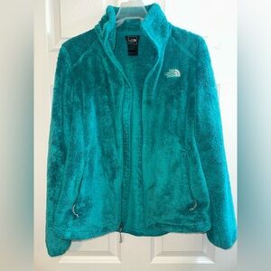 The North Face Women's Turquoise Teddy Fleece Super Soft Fuzzy Jacket
